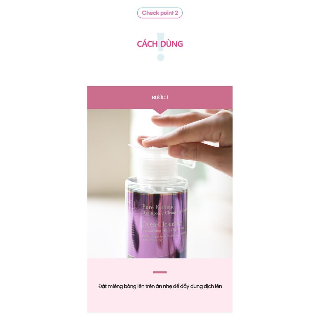 Nước tẩy trang tinh khiết Hyaluronic WHISIS Pure Esthetic Hyaluronic không chứa cồn, sạch sâu lỗ chân lông