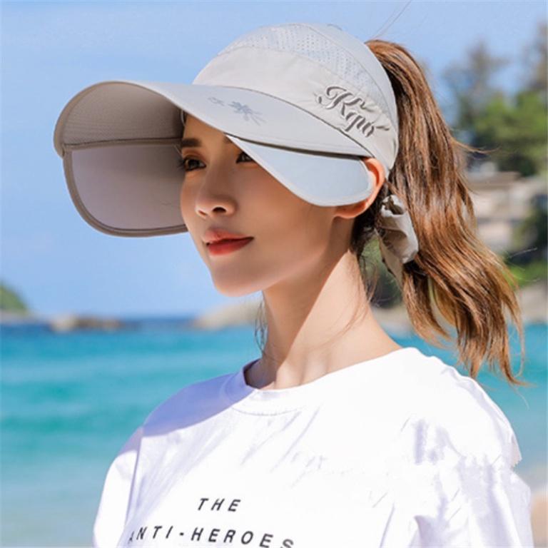 Nón Golf, Mũ Golf Vành Rộng Hở Đầu Chống Tia UV Cao Cấp Dành Cho Nữ