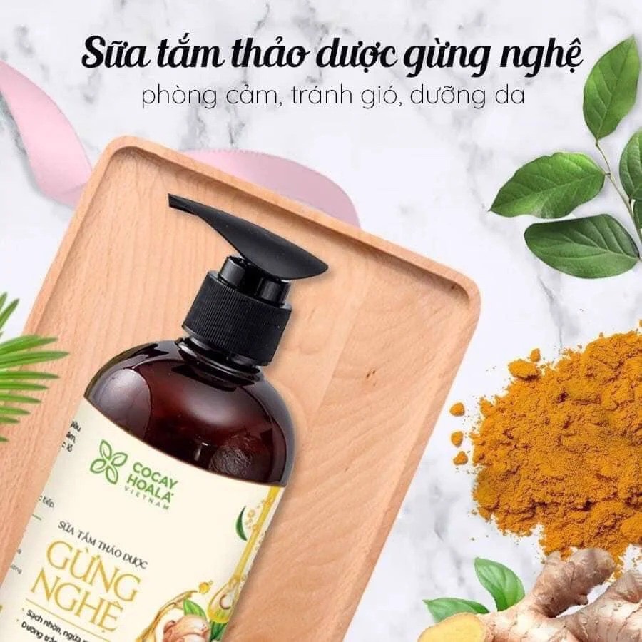 Sữa Tắm Thảo Dược Gừng Nghệ-Cỏ Cây Hoa Lá