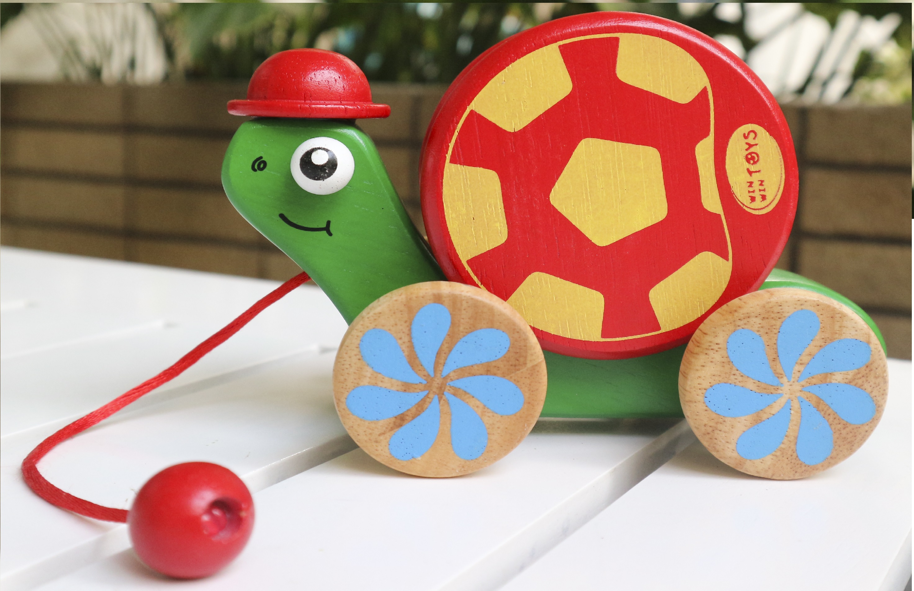 Đồ chơi mô hình con vật, Rùa Con Vui Vẻ - Đồ chơi gỗ Winwintoys