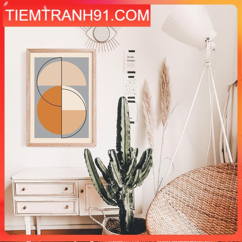 Tranh Canvas Cao Cấp | Tranh Scandinavian Midcentury Modern Shape Home Wall Décor