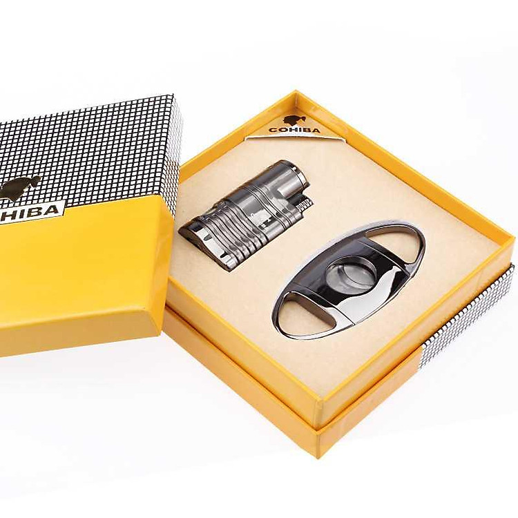 Vỏ Hộp Quet Bộ Set Phụ Kiện 2 Món HB-61 Cao Cấp Gồm 1 BL Khò 4 Tia+ Dao cắt