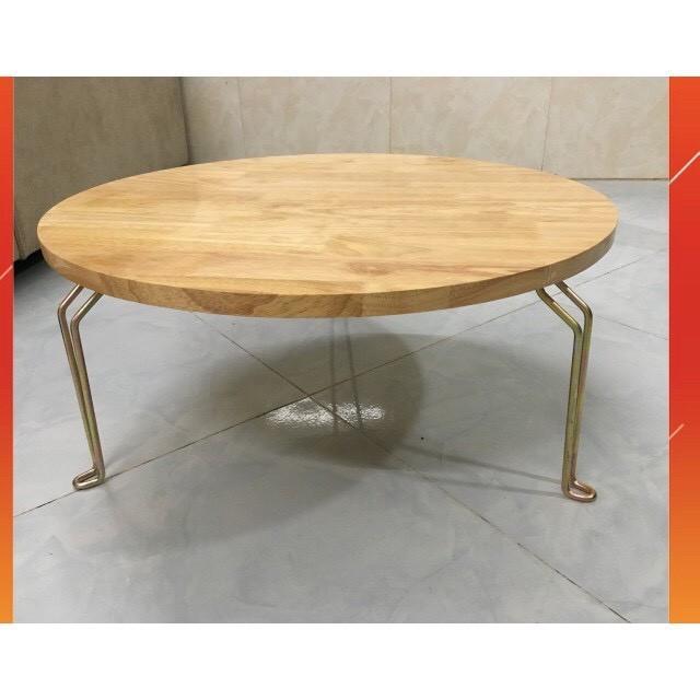 Bàn trà, bàn tròn gỗ cao su kt 70*70cm