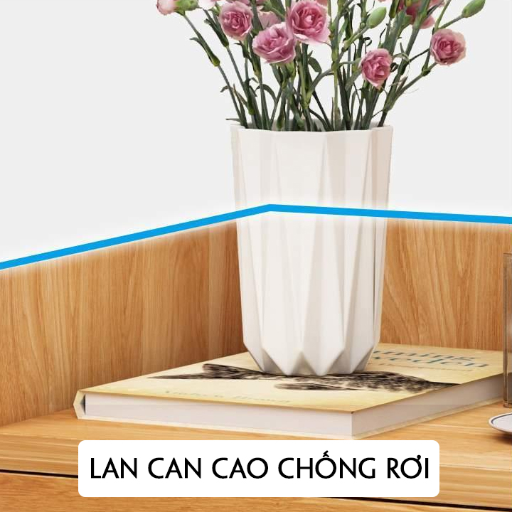 Tủ đầu giường, kệ đầu giường có ngăn kéo, táp đầu giường chất liệu gỗ kích thước 33*26*47,5cm