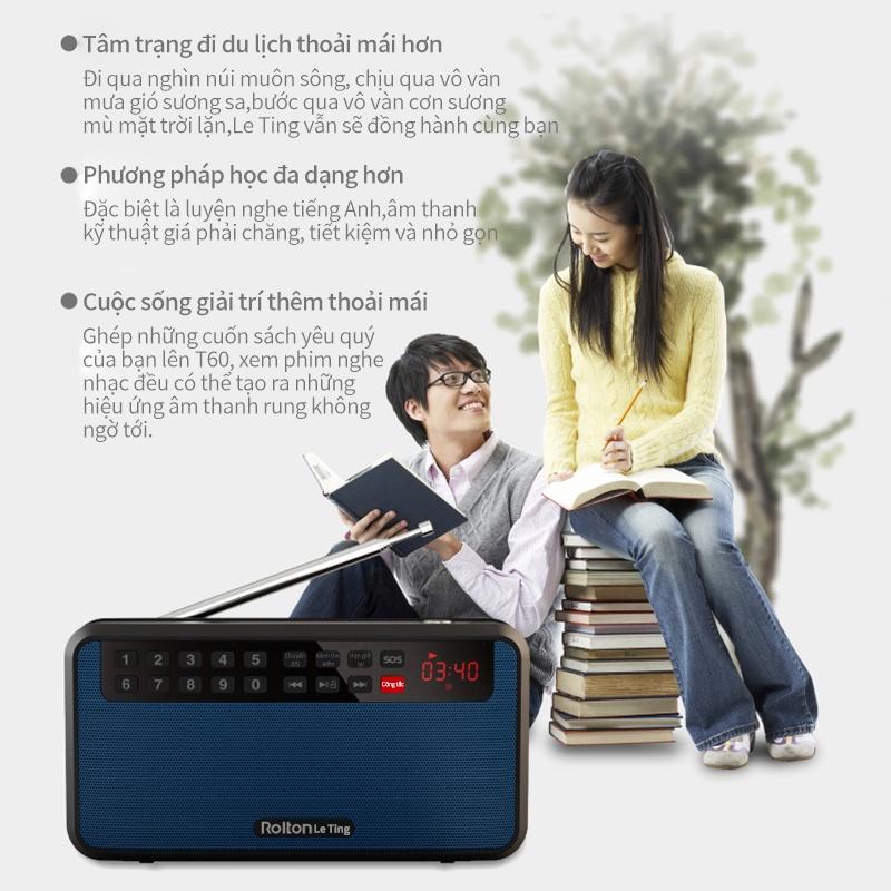 Đài Radio FM/AM PF Màn hình hiển thị LED HD Loa kép/Công suất kép Thẻ phát TF Hiển thị thời gian