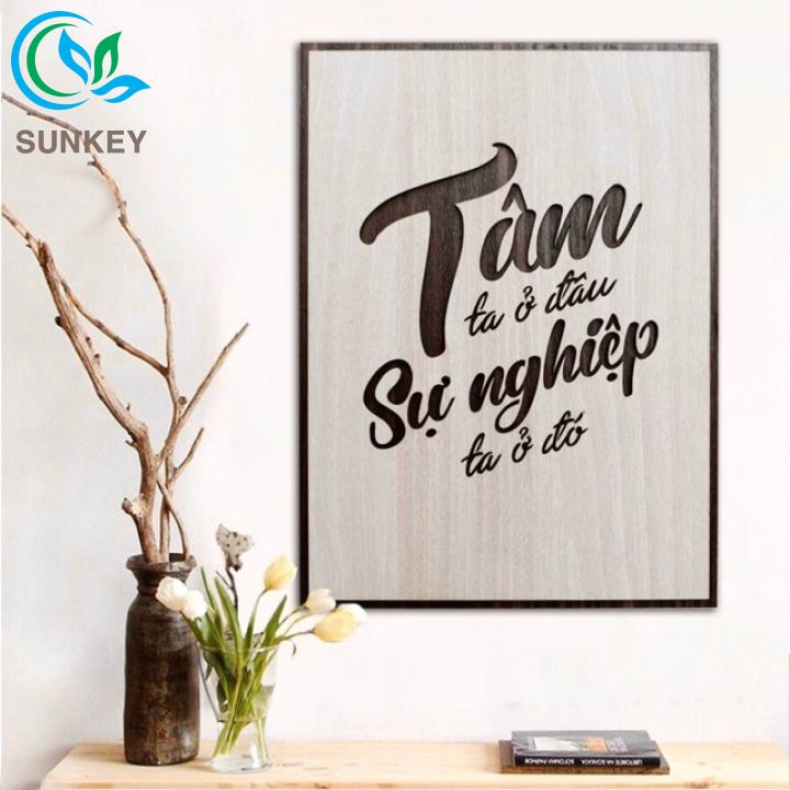 Tranh Treo Tường Trang Trí Nhà Cửa- Tranh Động Lực Slogan - Tâm Ta Ở Đâu Sự Nghiệp Ta Ở Đó - Trang Trí Nhà Cửa, Văn Phòng Làm Việc, Tạo Động Lực