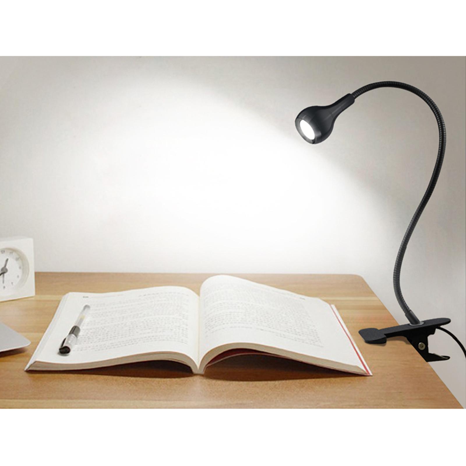 USB Flexible Reading LED Desk Lights Clip-on Table Lamp