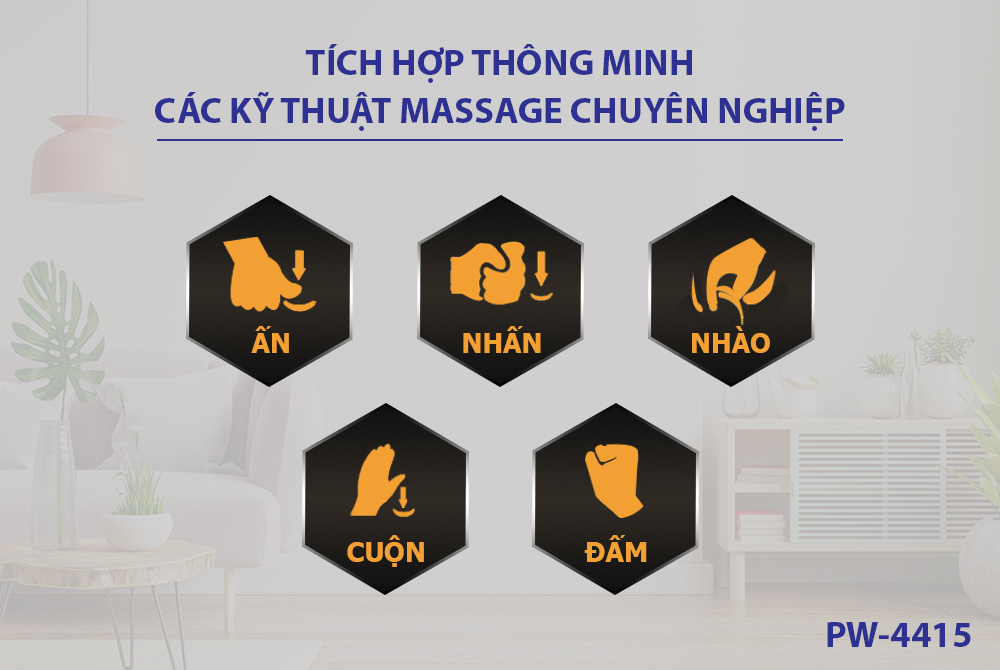 Ghế massage toàn thân Panworld PW-4415 - Hàng chính hãng