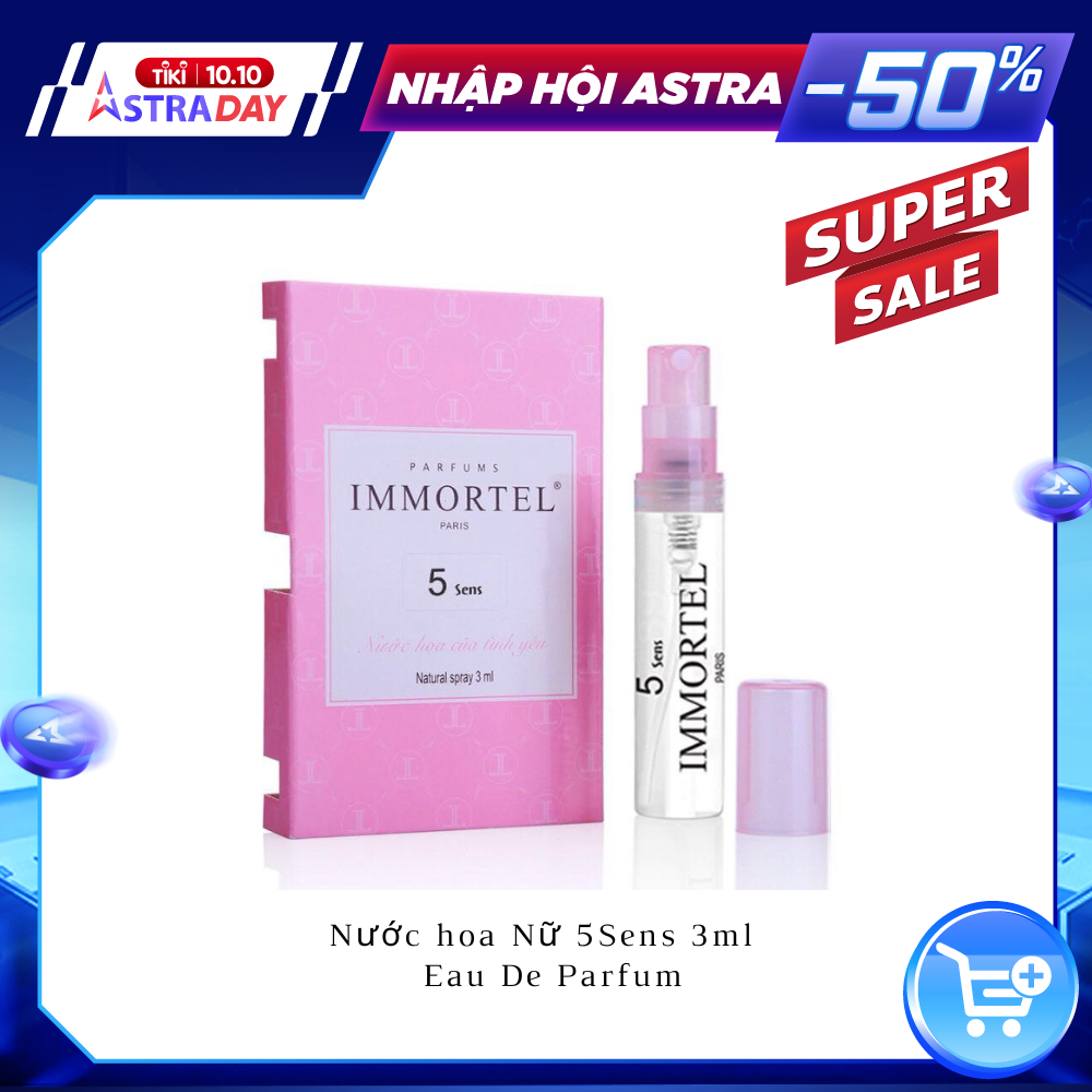 Nước hoa nữ IMMORTEL 5sens chai xịt 3ml - Eau De Parfum