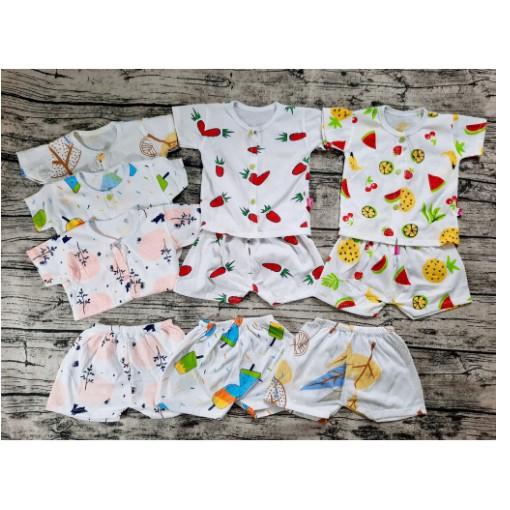 Bộ quần áo cọc tay hình hoa quả cây cối cho bé trai bé rất đáng yêu