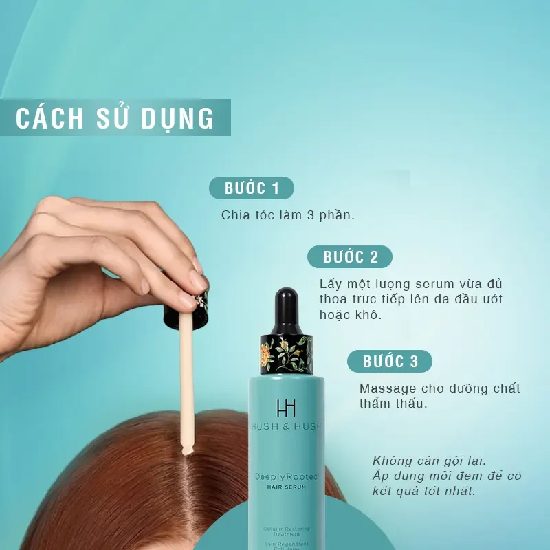 Tinh Chất Kích Thích Mọc Tóc Hush And Hush DeeplyRooted Hair Serum 60ml