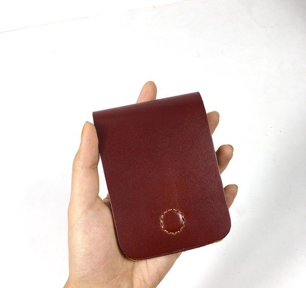 Couple Opmo &amp; Gerbera Handcrafted Wallet Red