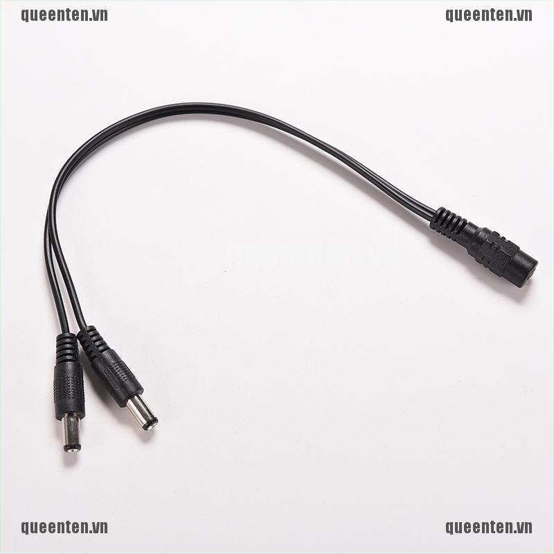 5.5 x 2.1mm CCTV Camera 1 Female to 2 Male DC 12V Power Splitter Cable Adapter QUVN