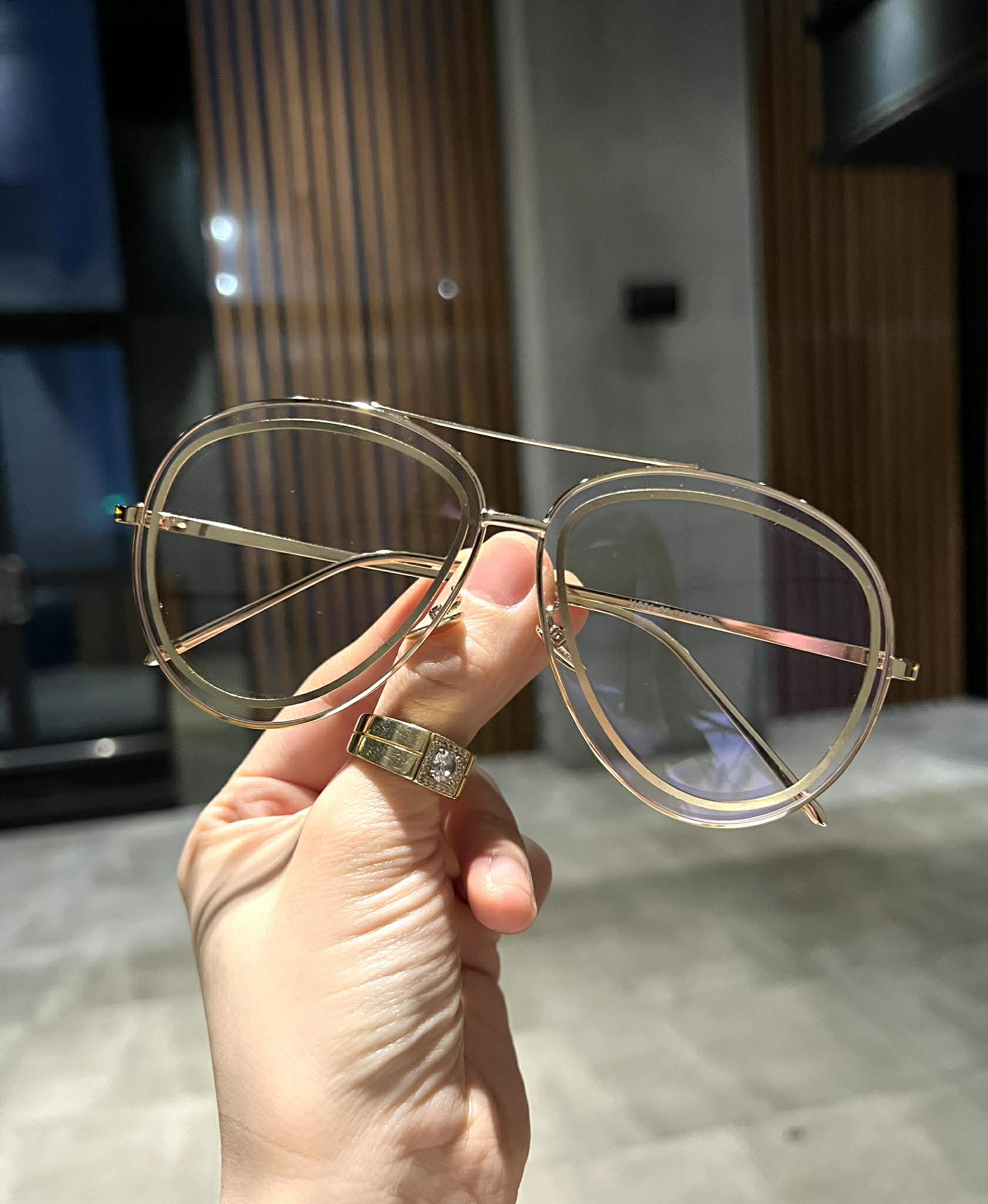 Kính mắt nam nữ thời trang chống nắng, chống lóa Uv viền kim loại style Hàn Quốc