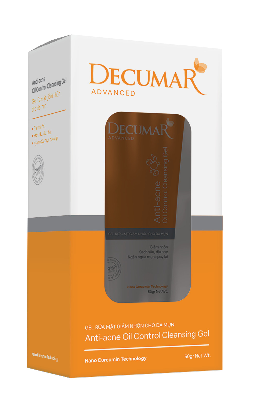 Sữa rửa mặt dạng Gel Decumar Clean Advanced 50gr hoàn toàn mới kiểm soát nhờn mụn