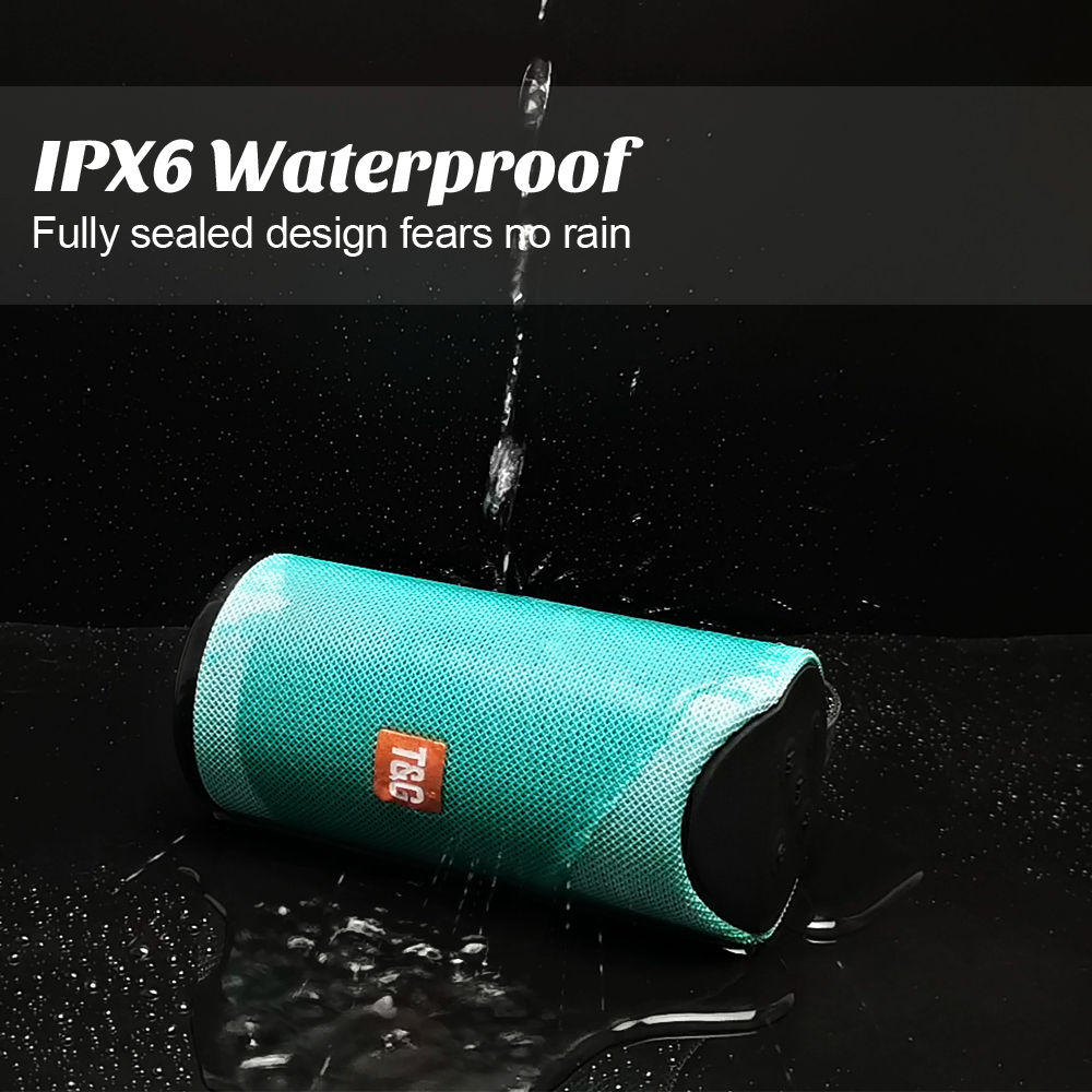 Bán chạy TG113 10W Cột di động ngoài trời Loa không dây tương thích Bluetooth USB TF FM Radio Âm nhạc Loa siêu trầm âm thanh nổi cho PC Màu sắc: rằn ri