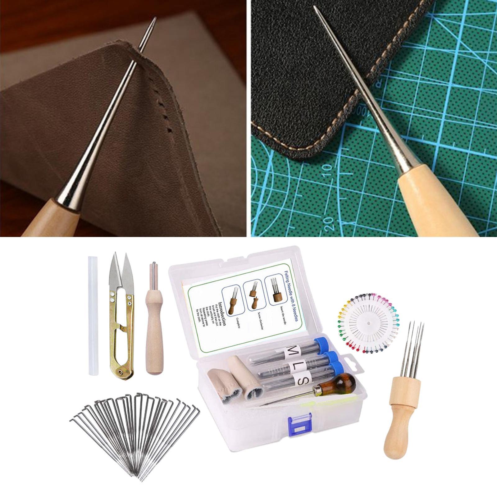 109x Wool Felting Kit with 8 Felting Tool Holder for DIY Wool