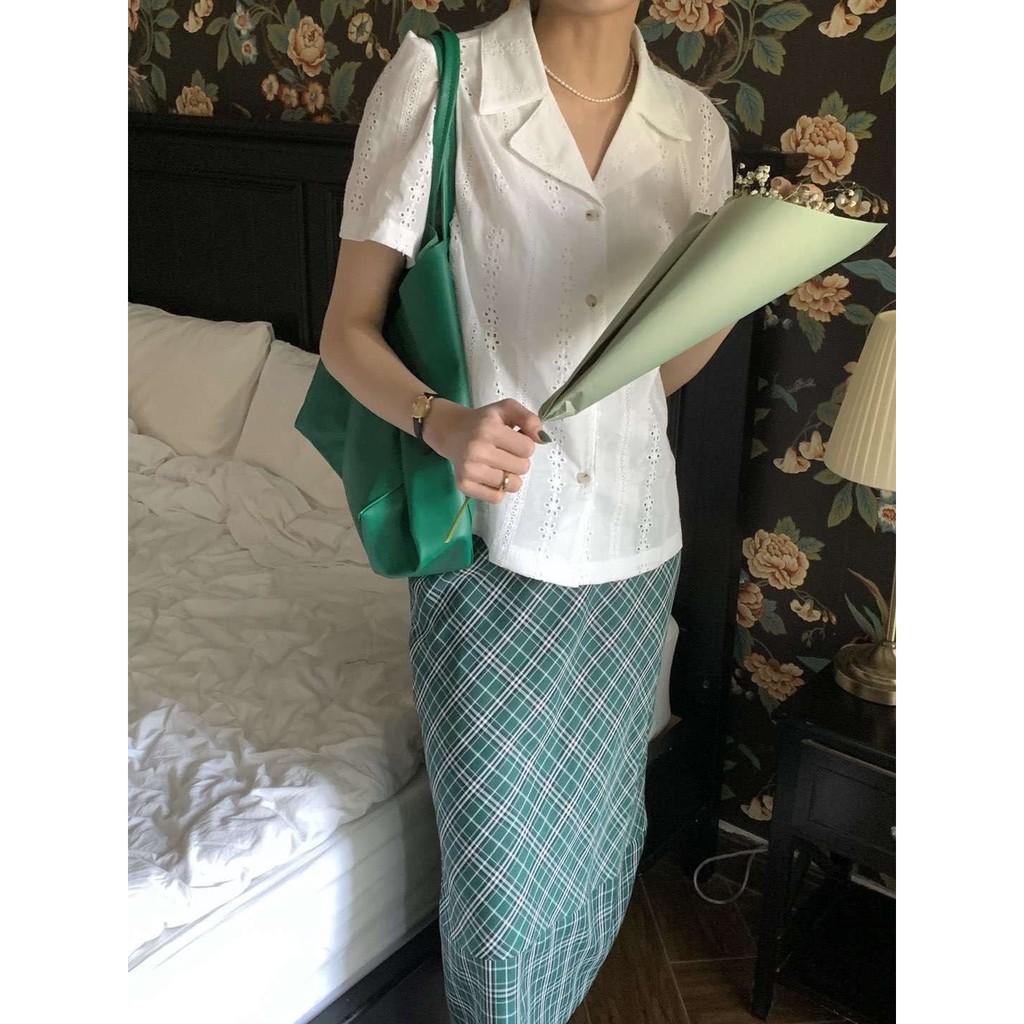 Sơ mi ren đục lỗ 32206 CHERRY COCO