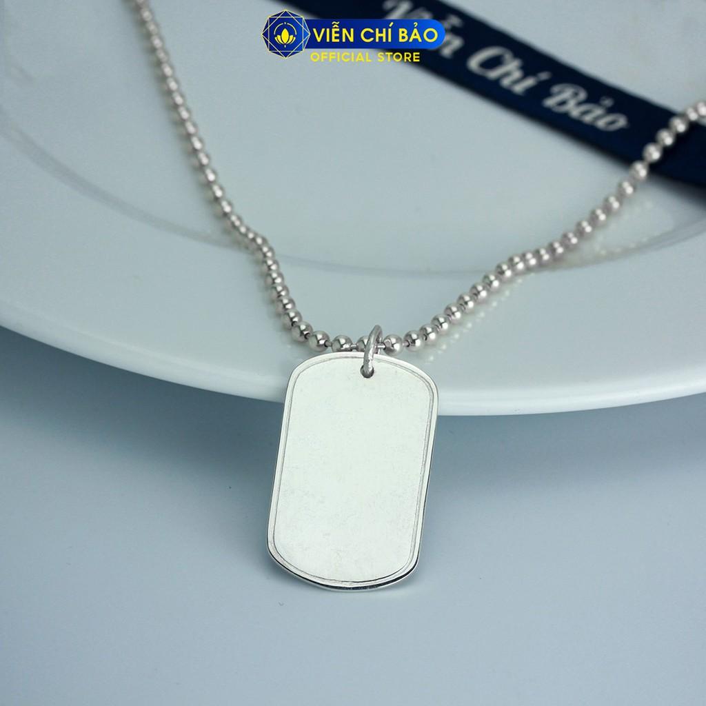 Mặt dây chuyền bạc nam Thẻ bài Dogtag khắc hình theo yêu cầu (miễn phí) chất liệu bạc S925 Viễn Chí Bảo M100489