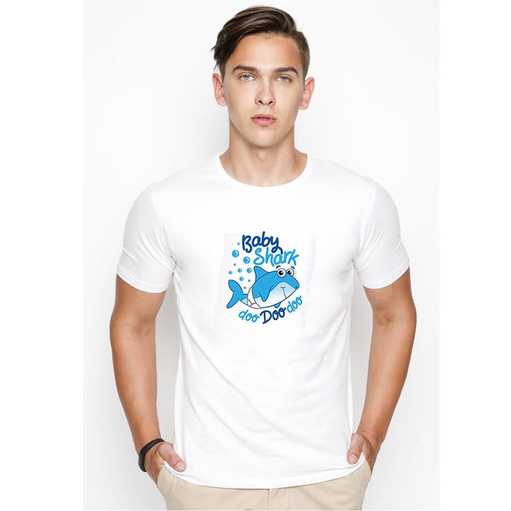 Áo thun nam in hình baby shark vải dày mịn TEE19S65