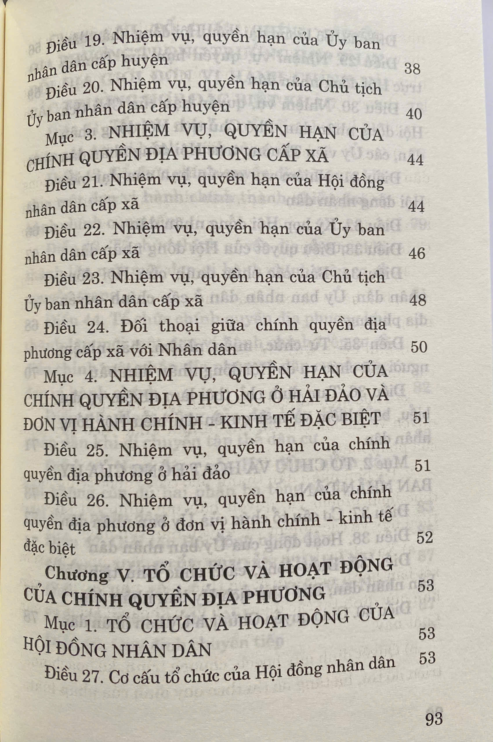 Luật Tổ Chức Chính Quyền Địa Phương