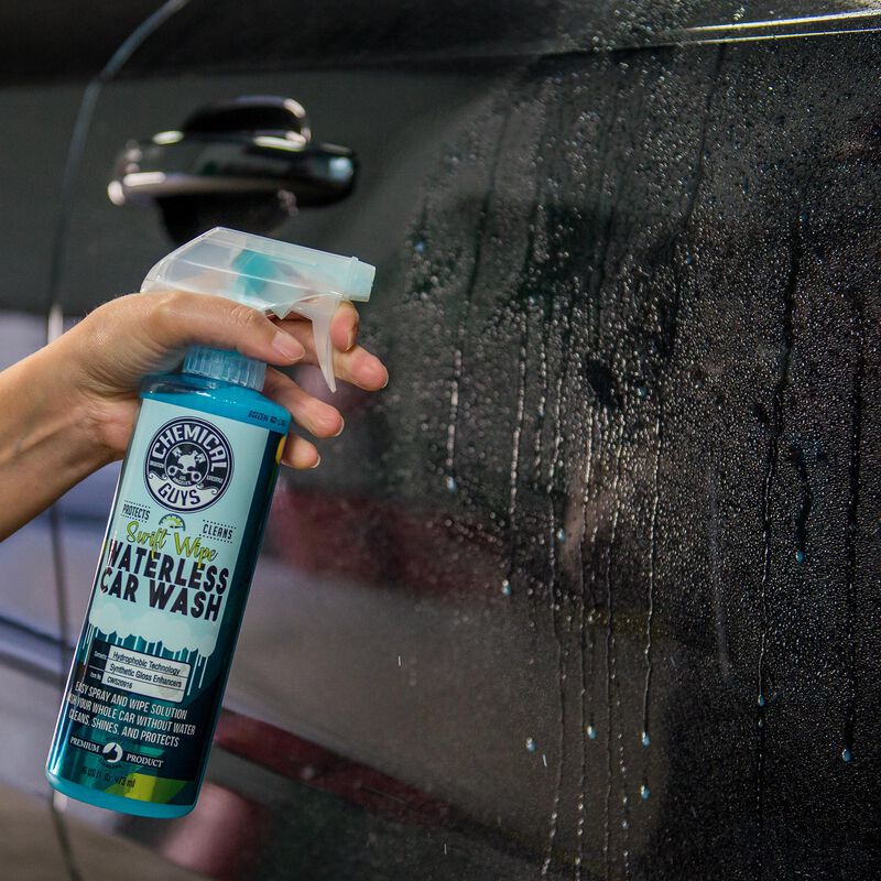 Dung dịch rửa xe khô (xịt - lau - sạch - bóng) dùng chăm sóc ô tô thương hiệu Chemical Guys SWIFT WIPE COMPLETE WATERLESS CAR WASH EASY SPRAY &amp; WIPE FORMULA 16oz (473ml)