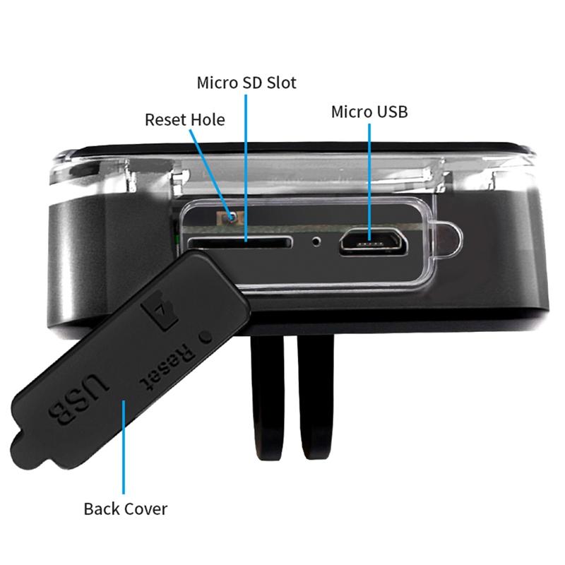 Bicycle Rearview Camcorder Camera Waterproof Sport Action Video Camera LED Lights HD720P For Motorcycle Helmet Cameras