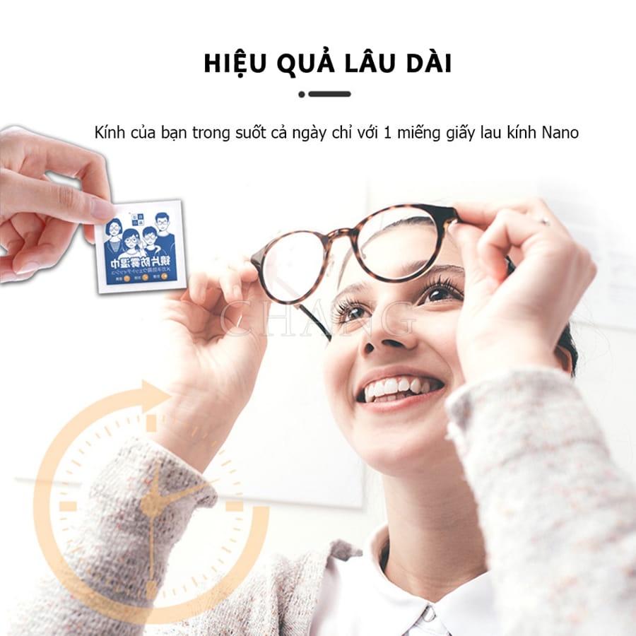 Hộp 100 Miếng Khăn Giấy Lau Kính Nano Chống Bám Hơi Nước, Lau Sạch Vân Tay Bụi Bẩn