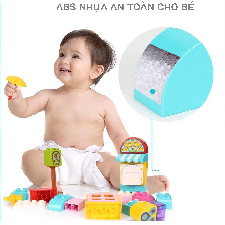 Bộ đồ chơi lắp ghép Smoneo Lego Duplo phương tiện cứu hộ giao thông - 68 mảnh ghép Toyshouse - 77004