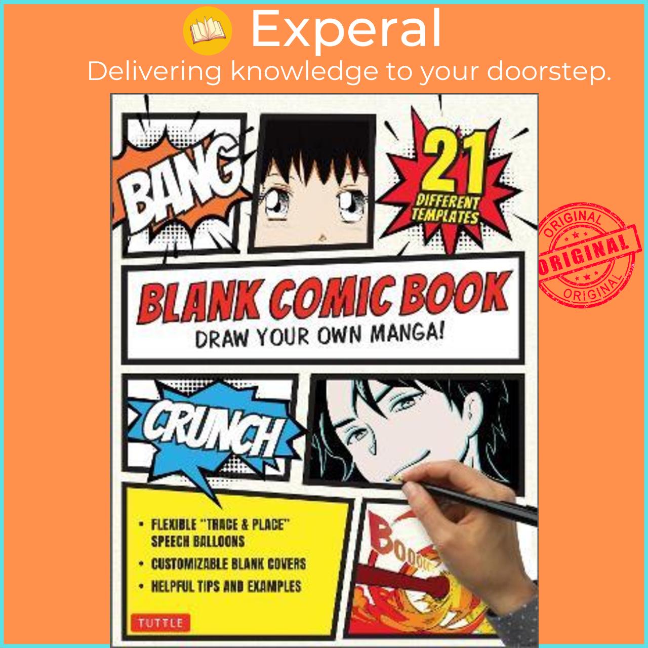 Sách - Blank Comic Book : Draw Your Own Manga! Sketchbook Journal Notebook