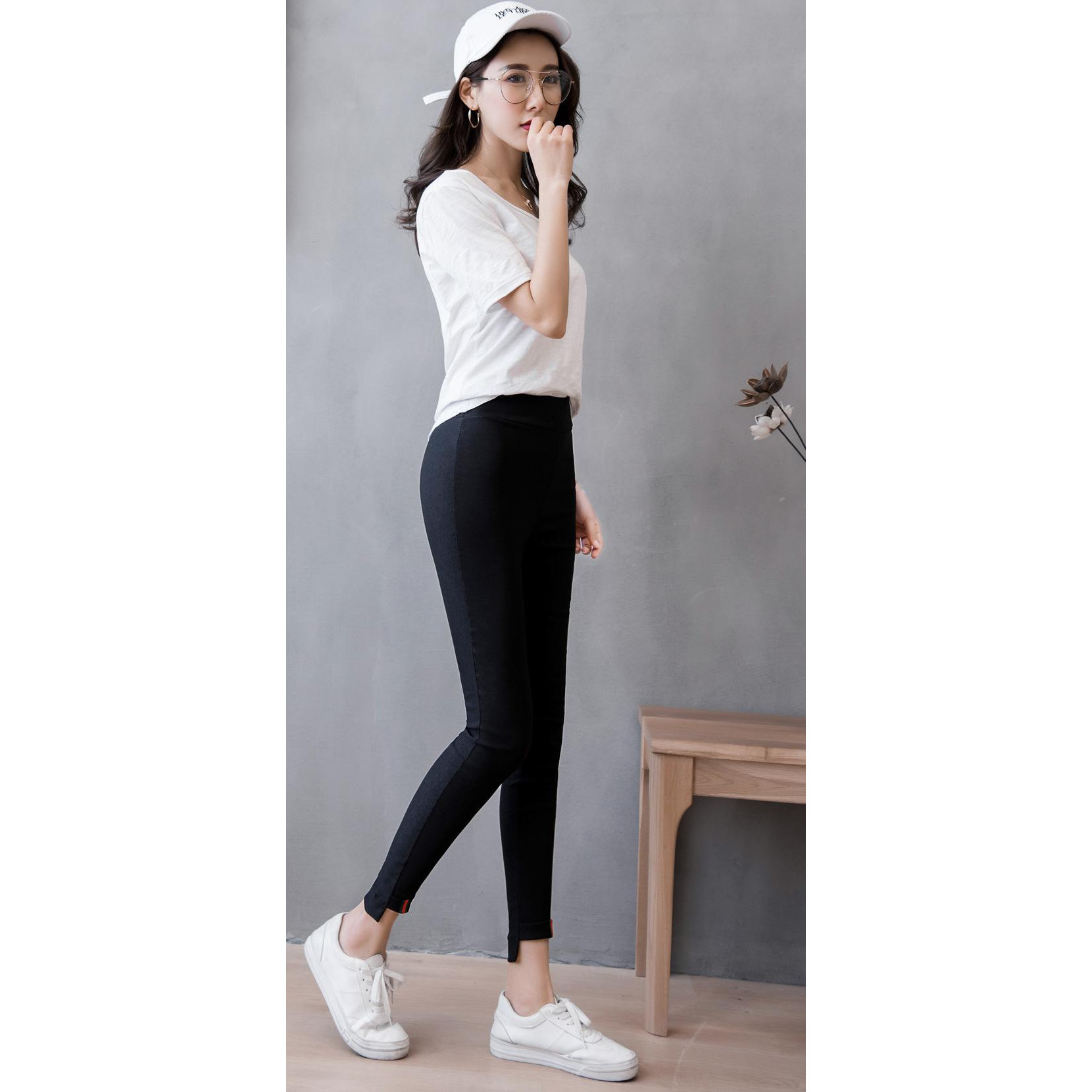 QUẦN legging nữ màu đen form ôm người dáng dẹp Hàn quốc