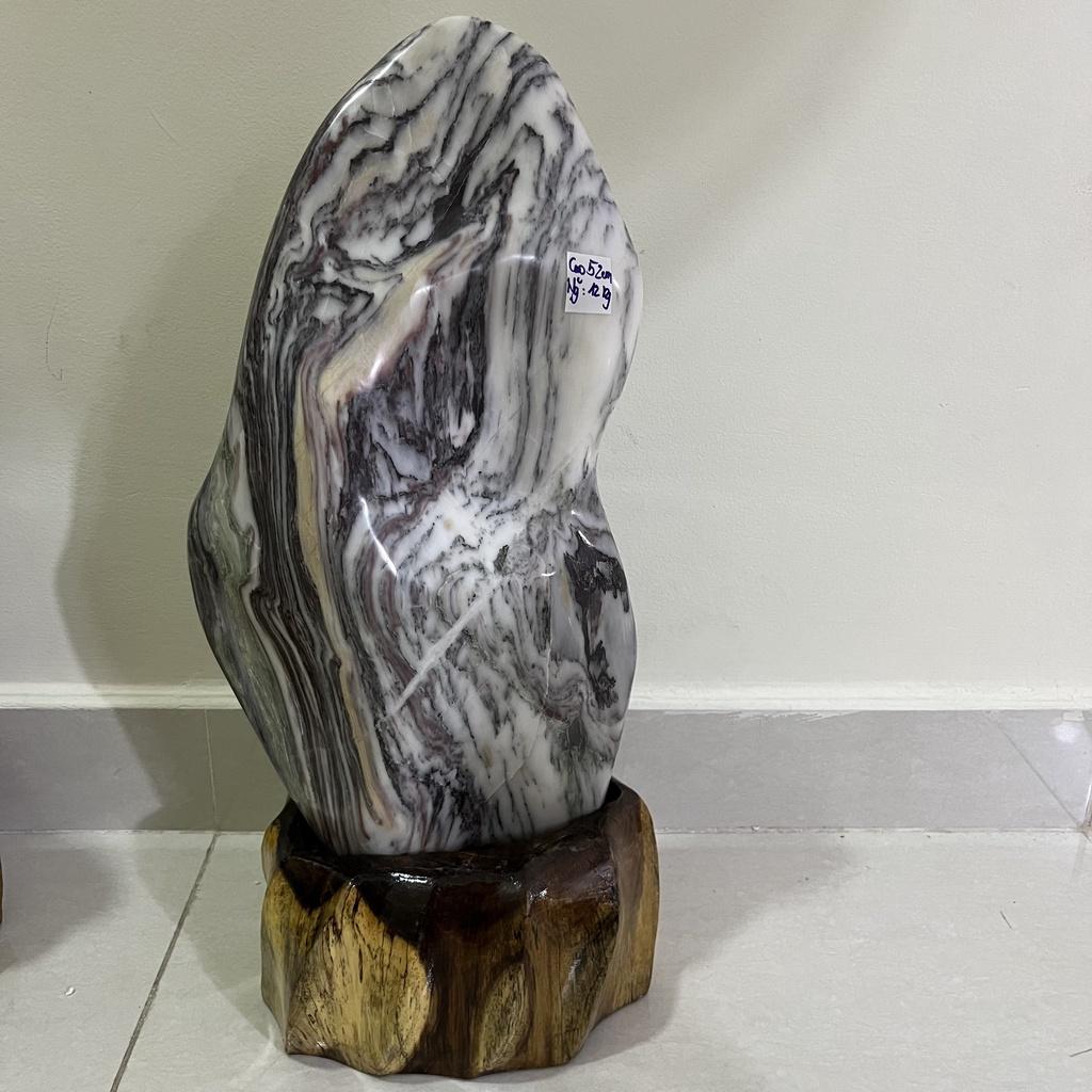 Cây đá, trụ đá vân mây tự nhiên nặng 12 kg cao 52cm cho mệnh Thổ và Hỏa