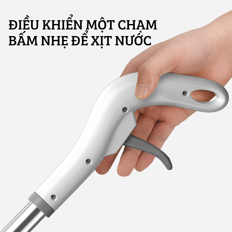 Cây Lau Nhà Phun Sương, Chổi Lau Nhà 360° Lau Sạch Khô Nhanh Cao Cấp Damas P1 Pro - Bản Lau To Giúp Lau Sạch Nhanh Chóng, Khớp Xoay 180 Độ Linh Hoạt - Thiết Kế Mới Tích Hợp Bình Chứa Dung Dịch Với Tốc Độ Phun Sương 0.1s - Hàng Chính Hãng