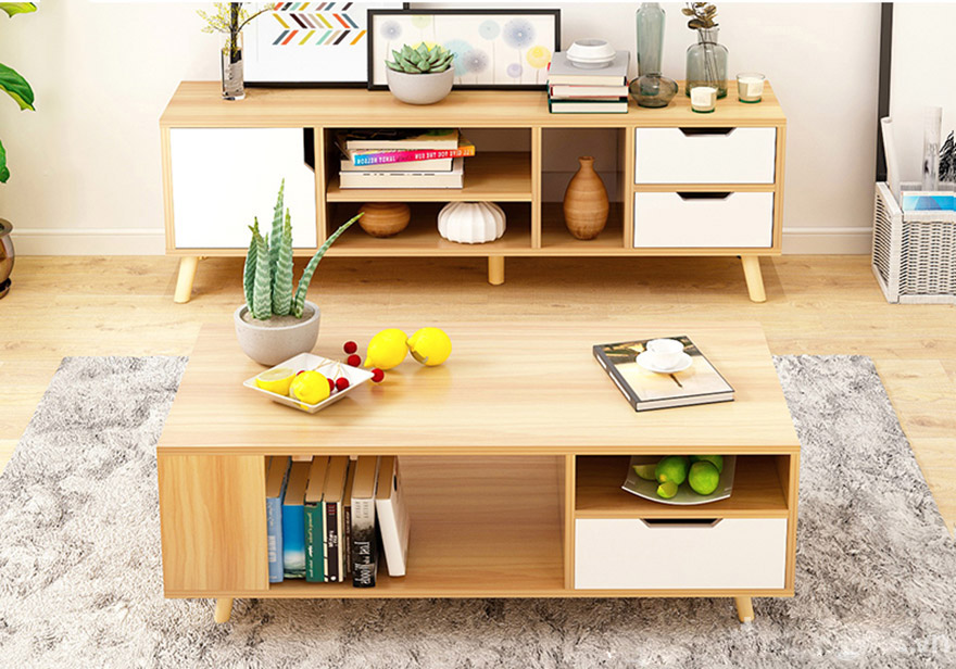 Kệ tivi phòng khách gỗ công nghiệp hiện đại