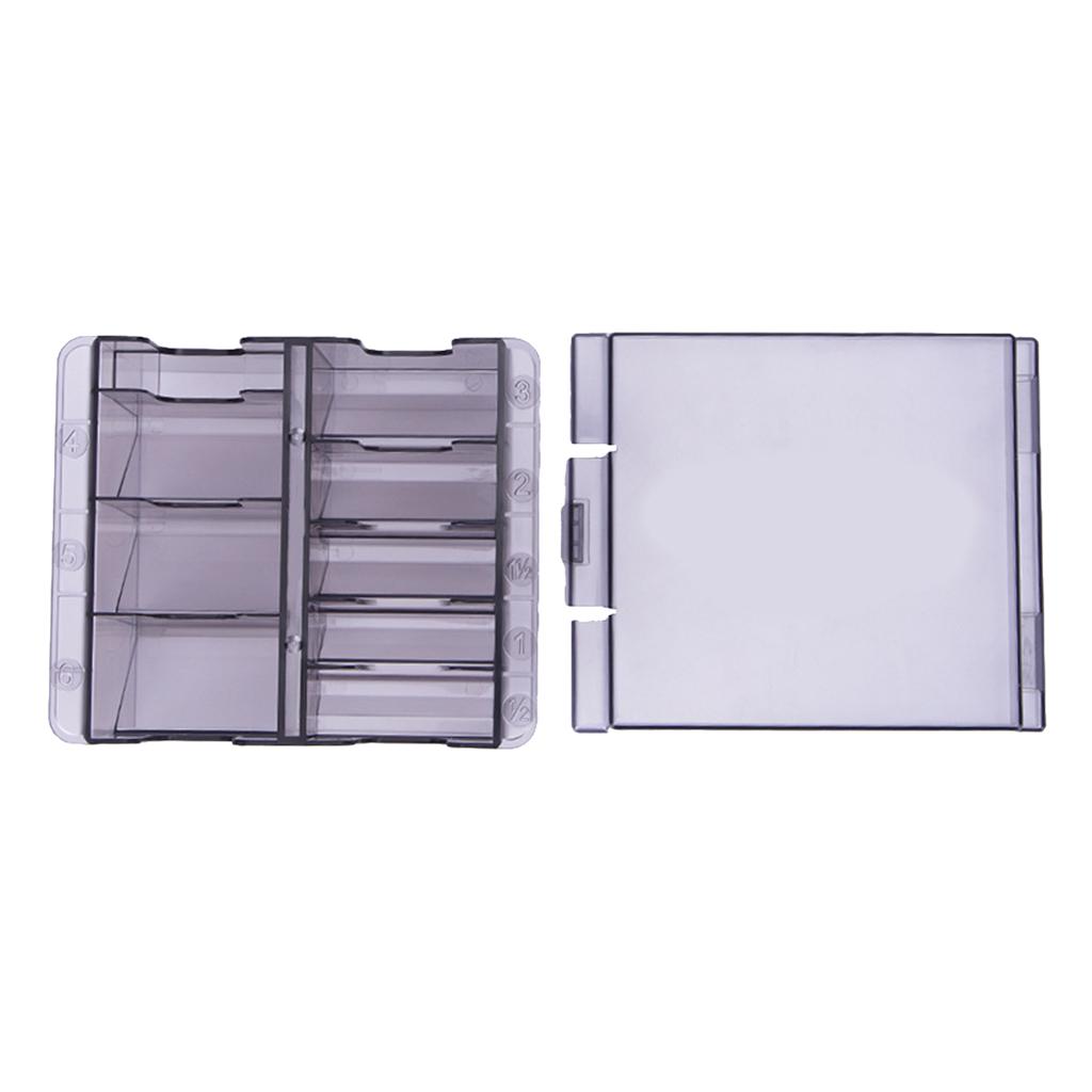 Transparent Hair Clipper Storage Box,Organizer Base Case, Electric Fader Caliper Comb Storage Hairdresser Tool