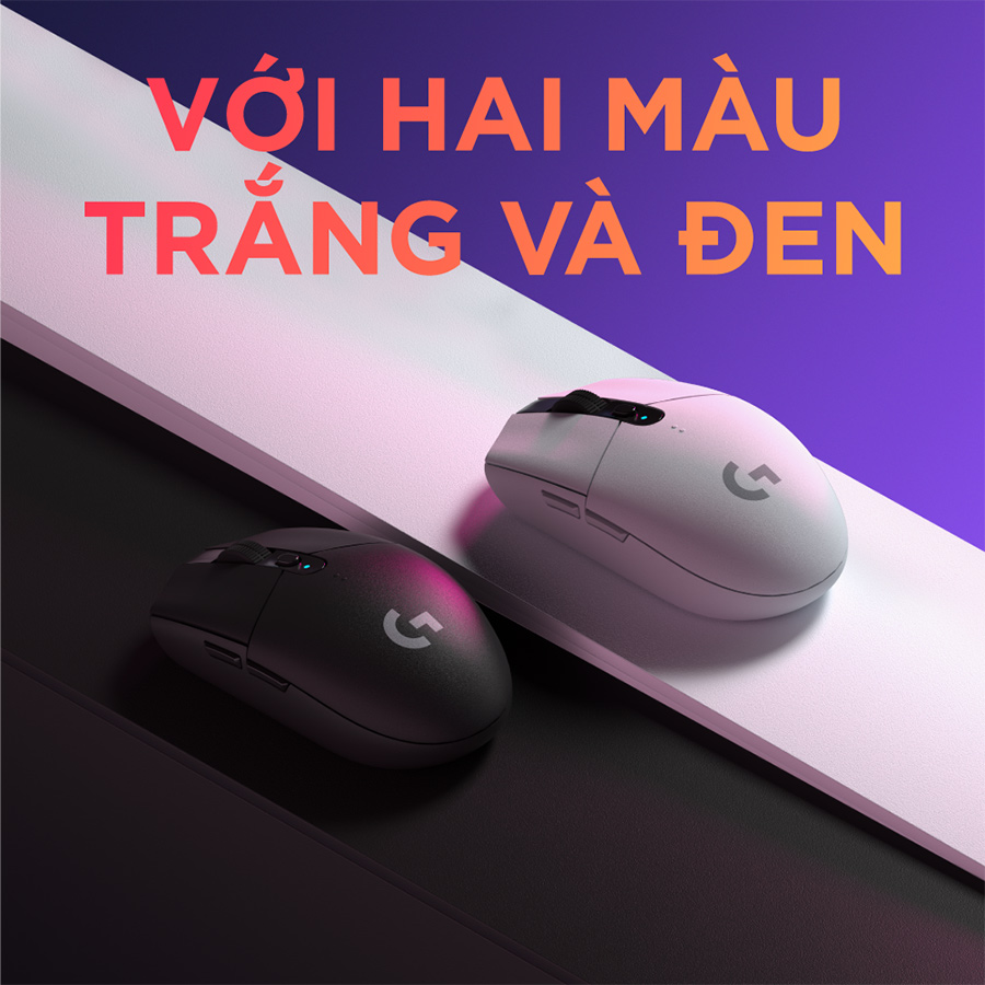 Chuột game không dây Lightspeed Logitech G304 - Cảm biến Hero, 12k DPI, nhẹ, 6 nút lập trình, on-board memory, pin 250h - Hàng chính hãng