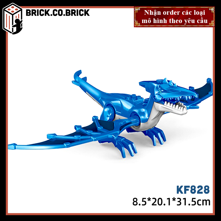 Mô hình Khủng long Đồ chơi Lắp ráp Dinosaurs Jurassic Khủng long Bay Thằn lằn sấm KF827 KF828