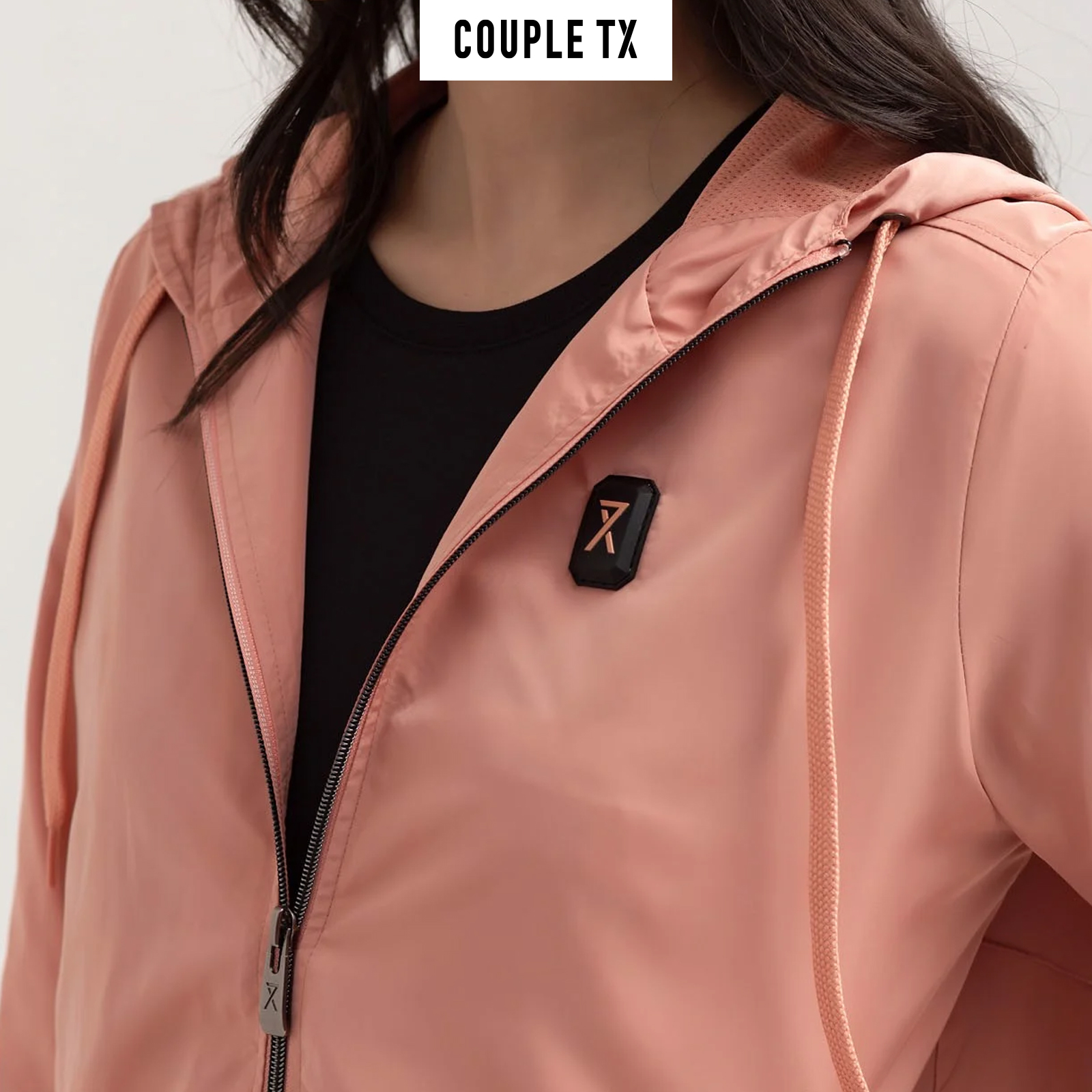 COUPLE TX - Áo Khoác Nữ Dù Basic Dây Kéo Kim Loại WOP 2032