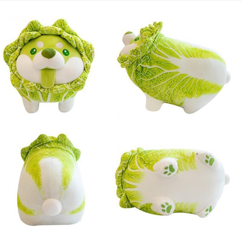 Gấu bông chó bắp cải – Quà tặng thú nhồi bông Shiba Inu Vegetable Fairy siêu dễ thương – Size 30 cm – Gối ôm cho bé ngủ ngon