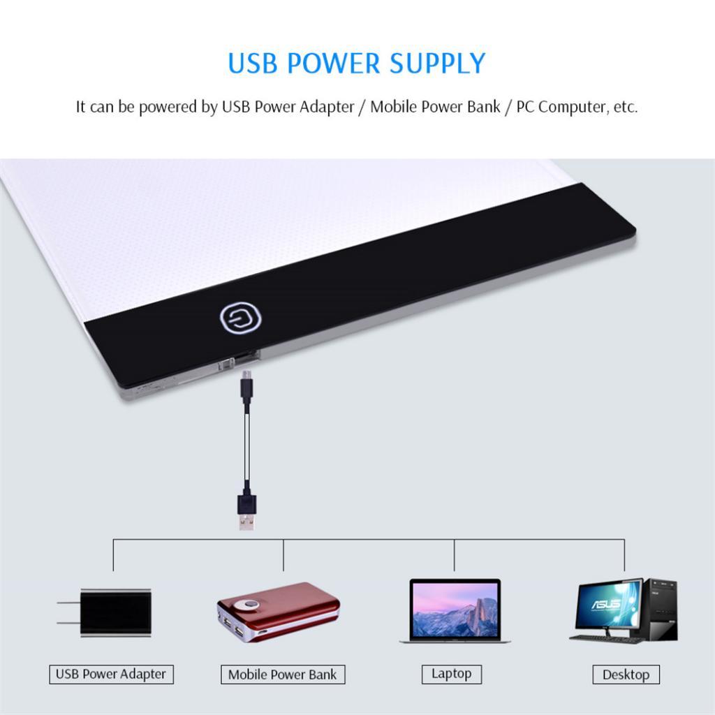 A4 LED Digitial Stencil Tracing Drawing Board Copy Illuminated Tablet Panel