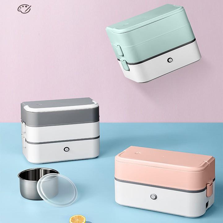 Hộp cơm văn phòng cắm điện 4 bát inox