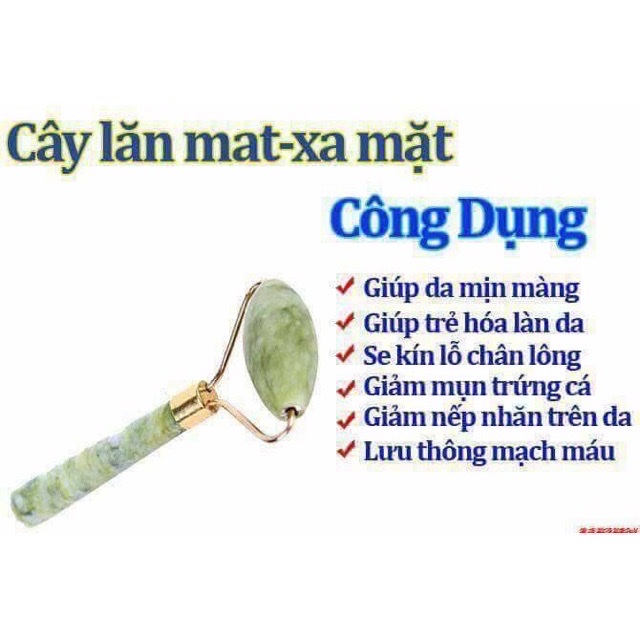 Con lăn cẩm thạch thoa kem , massage mặt se khít lỗ chân lông , giảm các nếp nhăn trên  da mặt , giúp massage thư giãn thiết kế nhỏ gọn tiện lợi