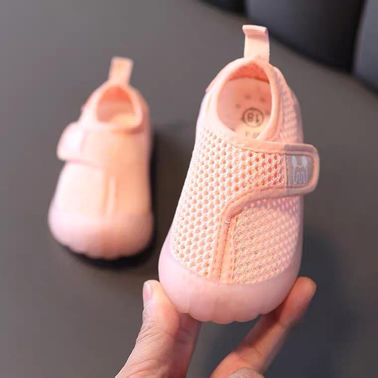 Giày tập đi cho bé trai bé gái lưới thoáng khí Bunny store, giày cho bé phù hợp trẻ em từ 8 tháng đến 3 tuổi đế mềm