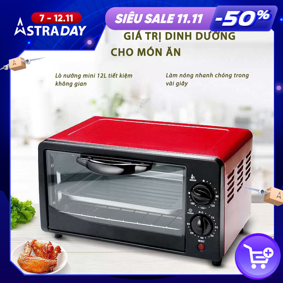 Lò Nướng Điện Cao Cấp 12L - 1000W- Siêu Rẻ