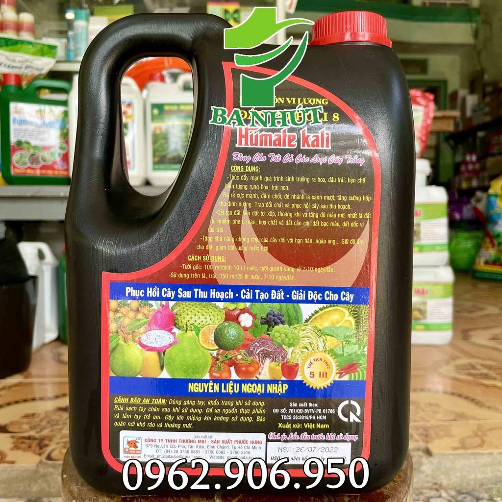 Phân Bón Vi Lượng Đầu Bò HUMATE KALI Can 5Lit – Ra Rễ Cực Mạnh, Đâm Chồi, Đẻ Nhánh, Tăng Đậu Trái