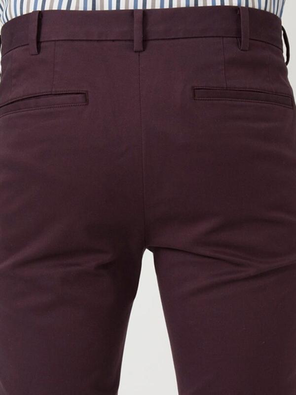 Quần Kaki Nam STRETCH SKINNY CHINO PANTS RED WINE - SIZE 28-29-30-31-32