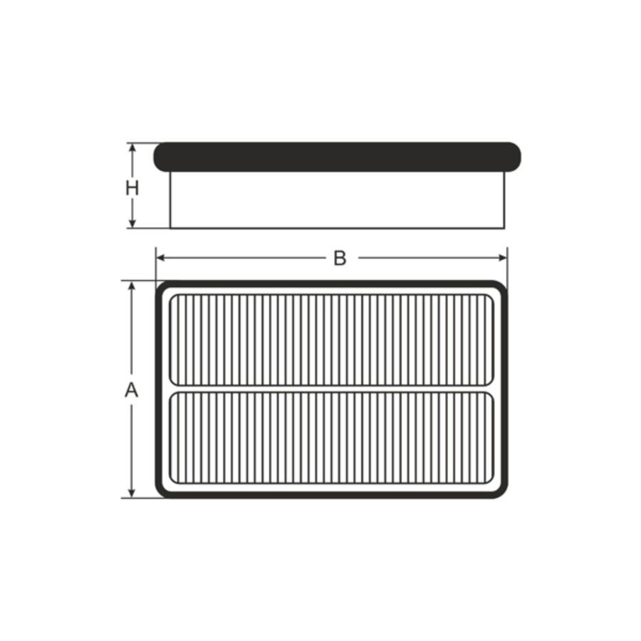 Lọc gió động cơ SCT-GERMANY SB 2342 xe Mazda 3 2.0 2013-, 6 2.0 2012-, 6 2.5 2013-, CX5 2.0 2011-, CX5 2.5 2015-