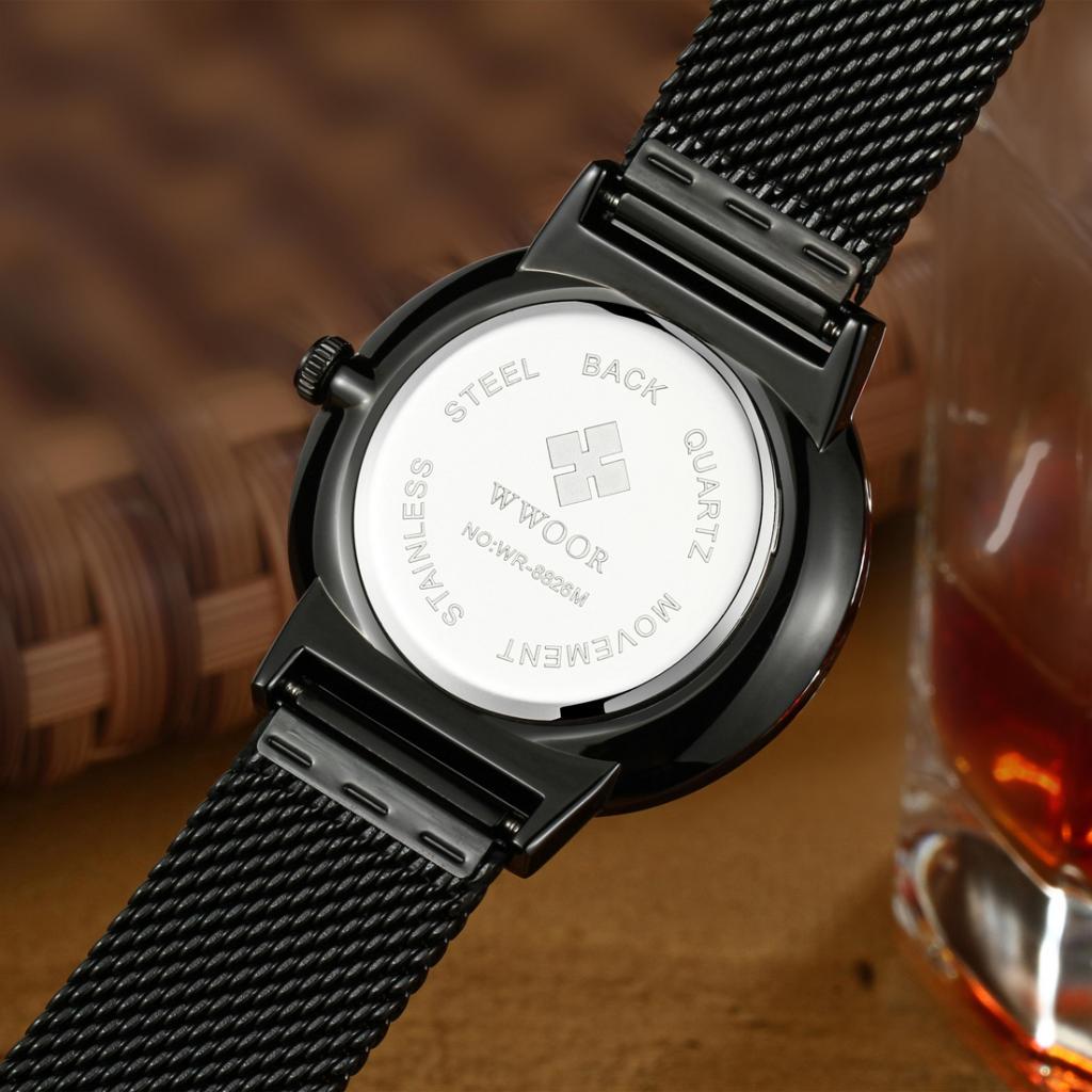 Men's Quartz Watch Casual Business Dress Wristwatch Waterproof 3ATM - Metal Mesh Strap Watch for Boys Gifts