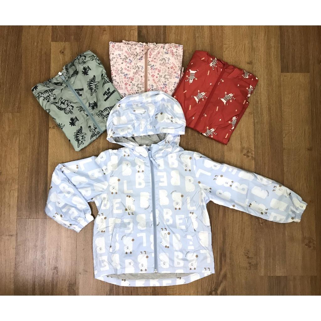 Áo khoác gió 2 lớp lót cotton cho bé trai và bé gái, có size từ 1-10 tuổi