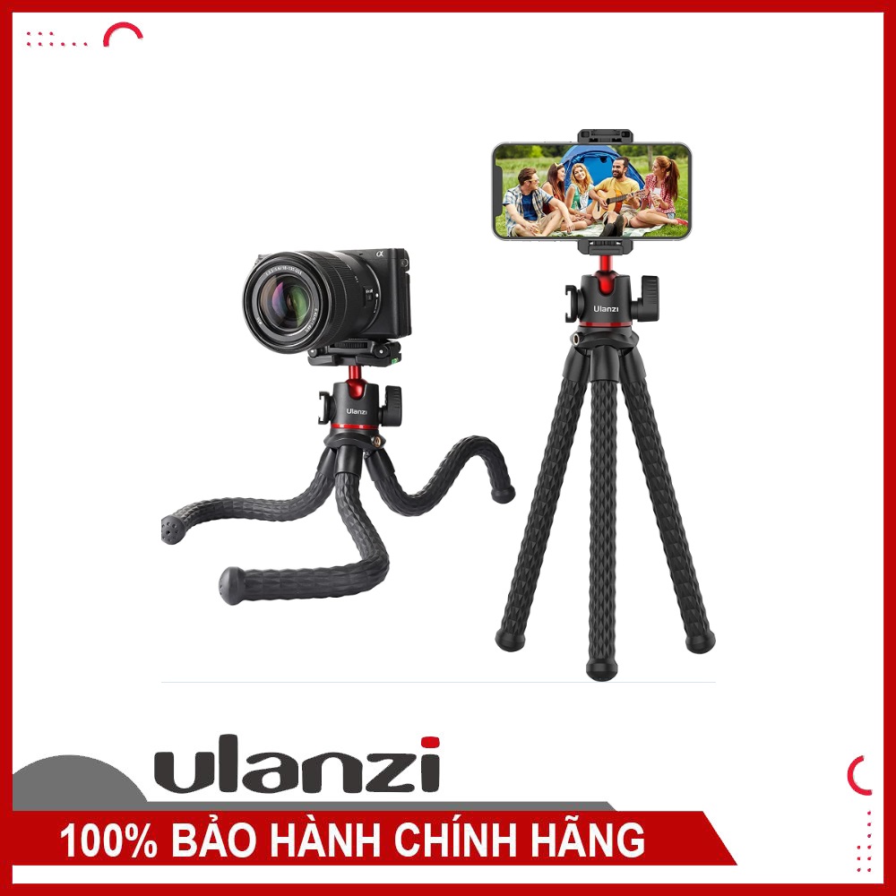 ULANZI MT-33 - HÀNG CHÍNH HÃNG - Chân Tripod bạch tuộc dành cho Máy ảnh và Điện thoại, Ballhead xoay 360°